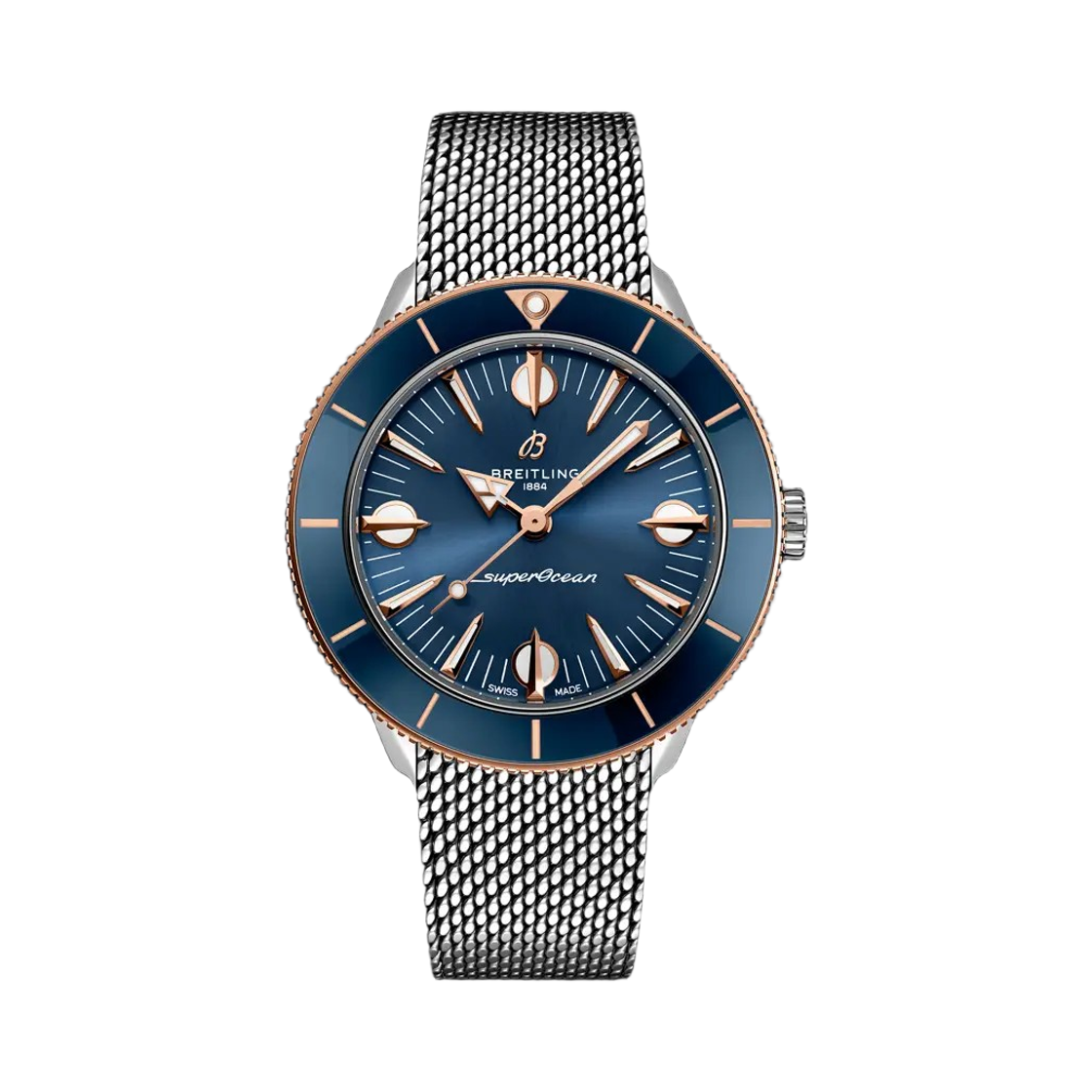 브라이틀링 슈퍼오션 헤리티지 '57 하이랜드 셀프와인딩 메카니컬 38mm 스틸 블루 메탈(Breitling Superocean Heritage '57 Highland Selfwinding Mechanical 38mm Steel Blue Metal)