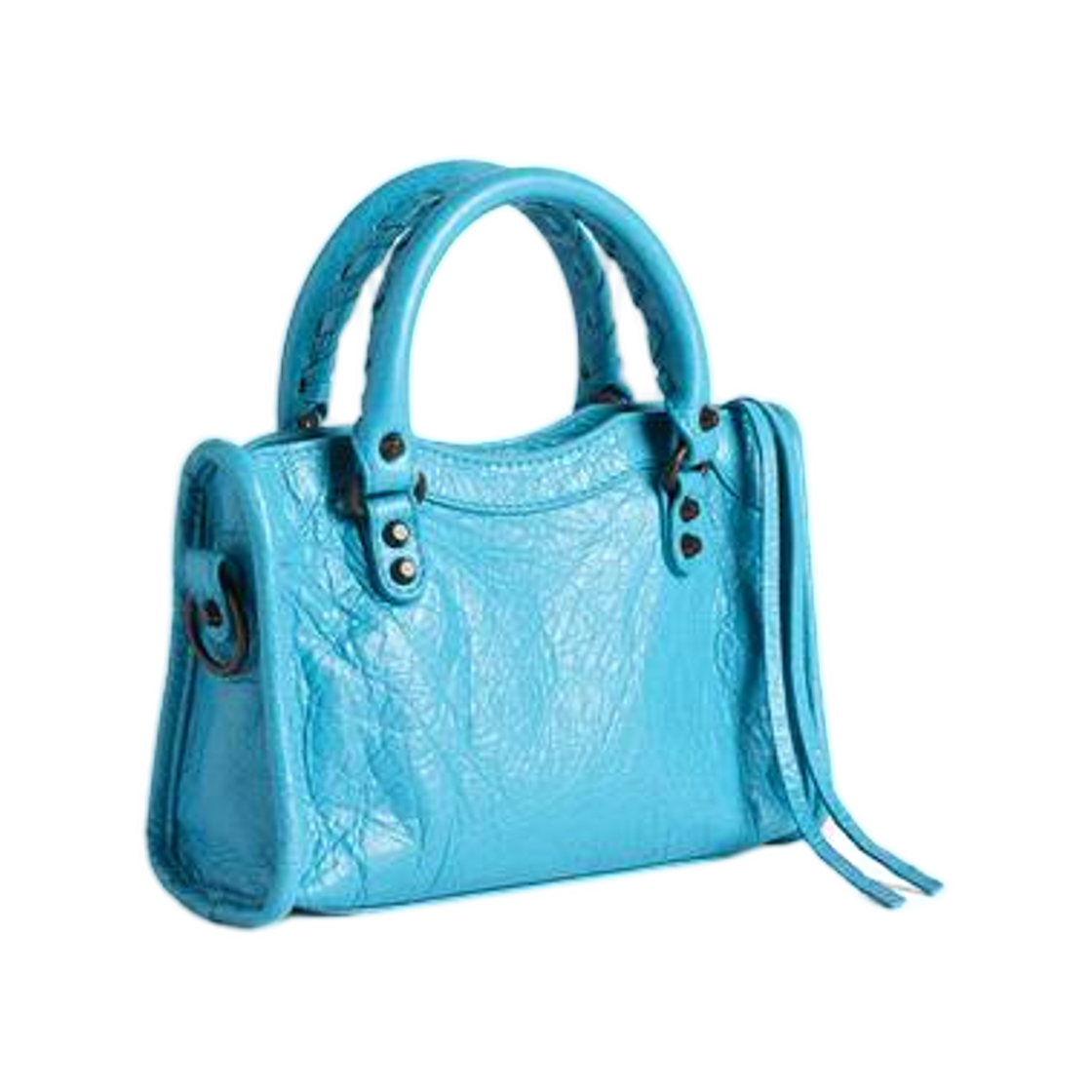발렌시아가 르 시티 백 나노 블루 시안(Balenciaga Le City Bag Nano In Bleu Cyan) - 3