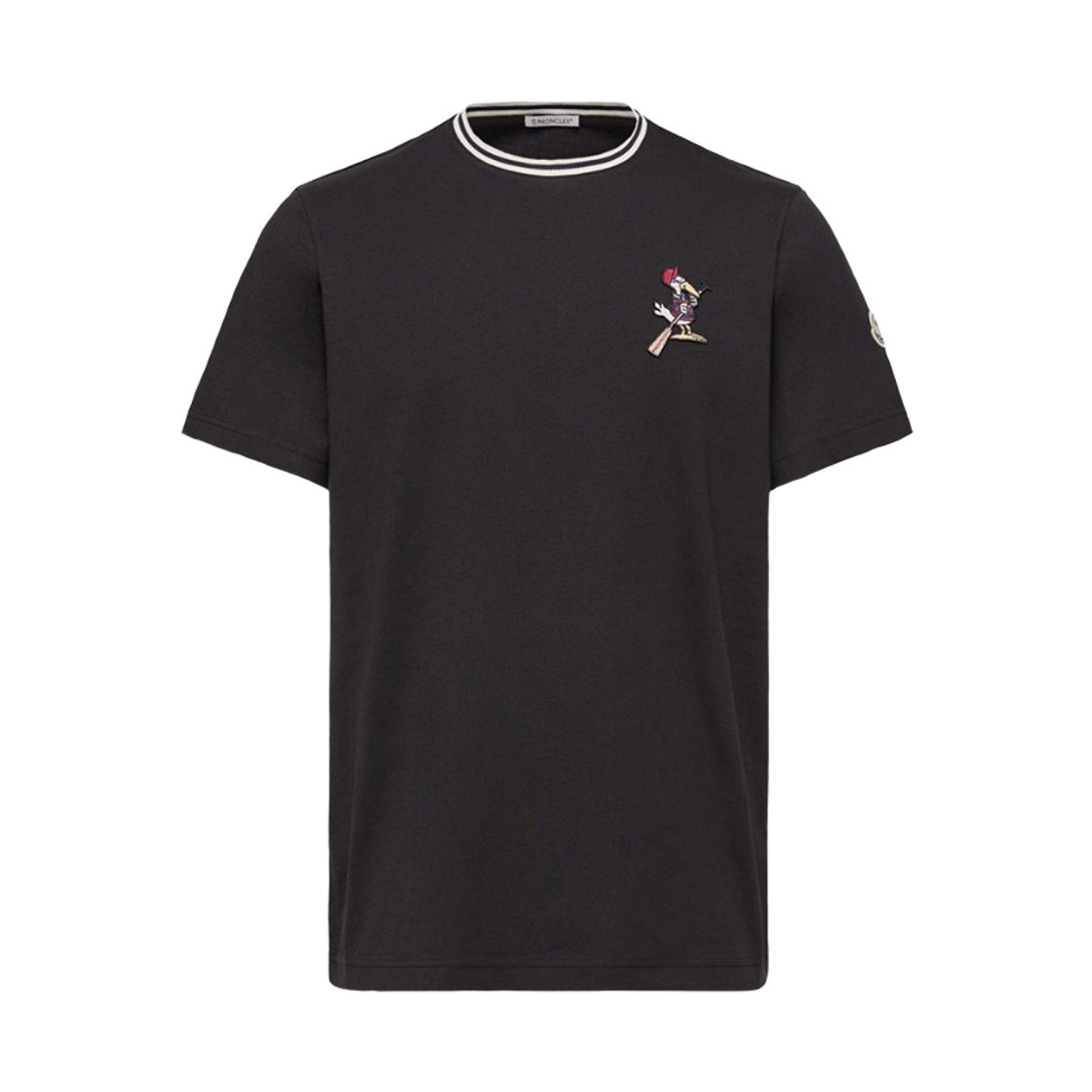 L1-091-8C00012-89AYY-999 Moncler MonDuck Logo Patch Cotton T-Shirt Black - 26SS