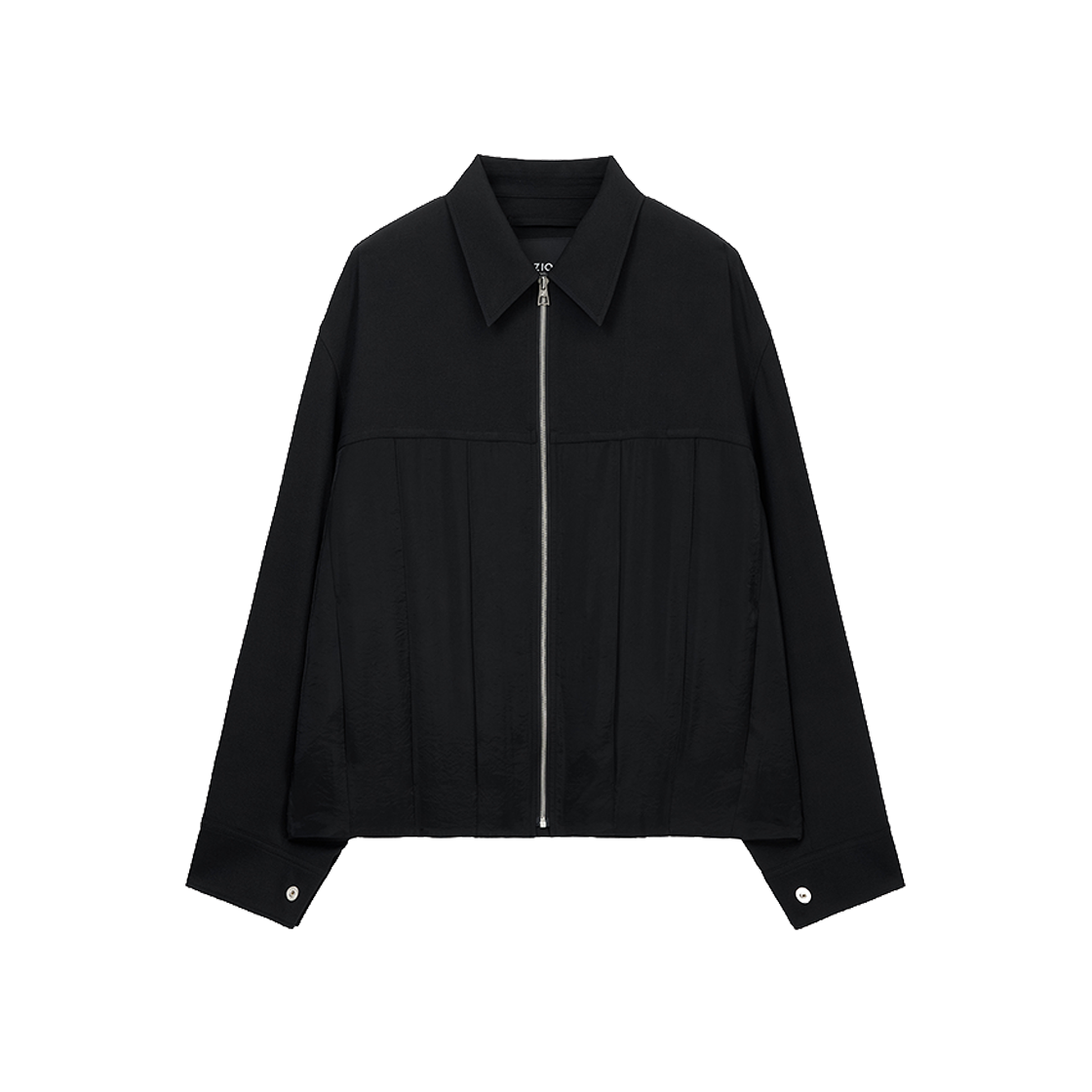 지오송지오 컬렉션 레이어드 슬릿 카라 점퍼 블랙 BI3JP305BK(ZIOSONGZIO COLLECTION Layered Slit Jumper Black)