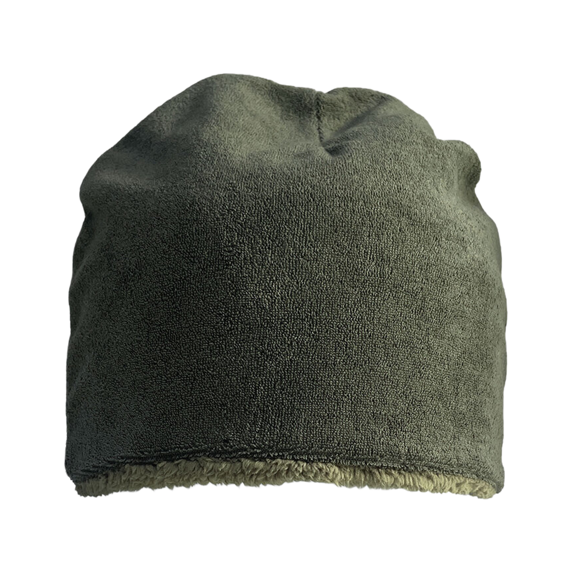 키아세 리버시블 타월 비니 더스트 그린(Kiiace Reversible Towel Beanie Dust Green)