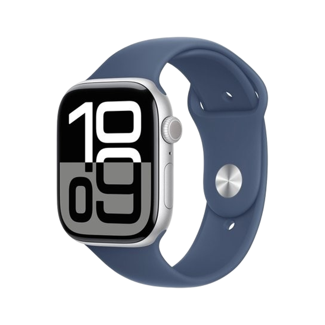 애플 워치 10 46mm GPS 실버 알루미늄 케이스 스포츠 밴드 M/L 데님 (국내 정식 발매 제품)(Apple Watch Series 10 46mm GPS Silver Aluminium Case witn Sport Band M/L Denim (Korean Ver.)) - 1