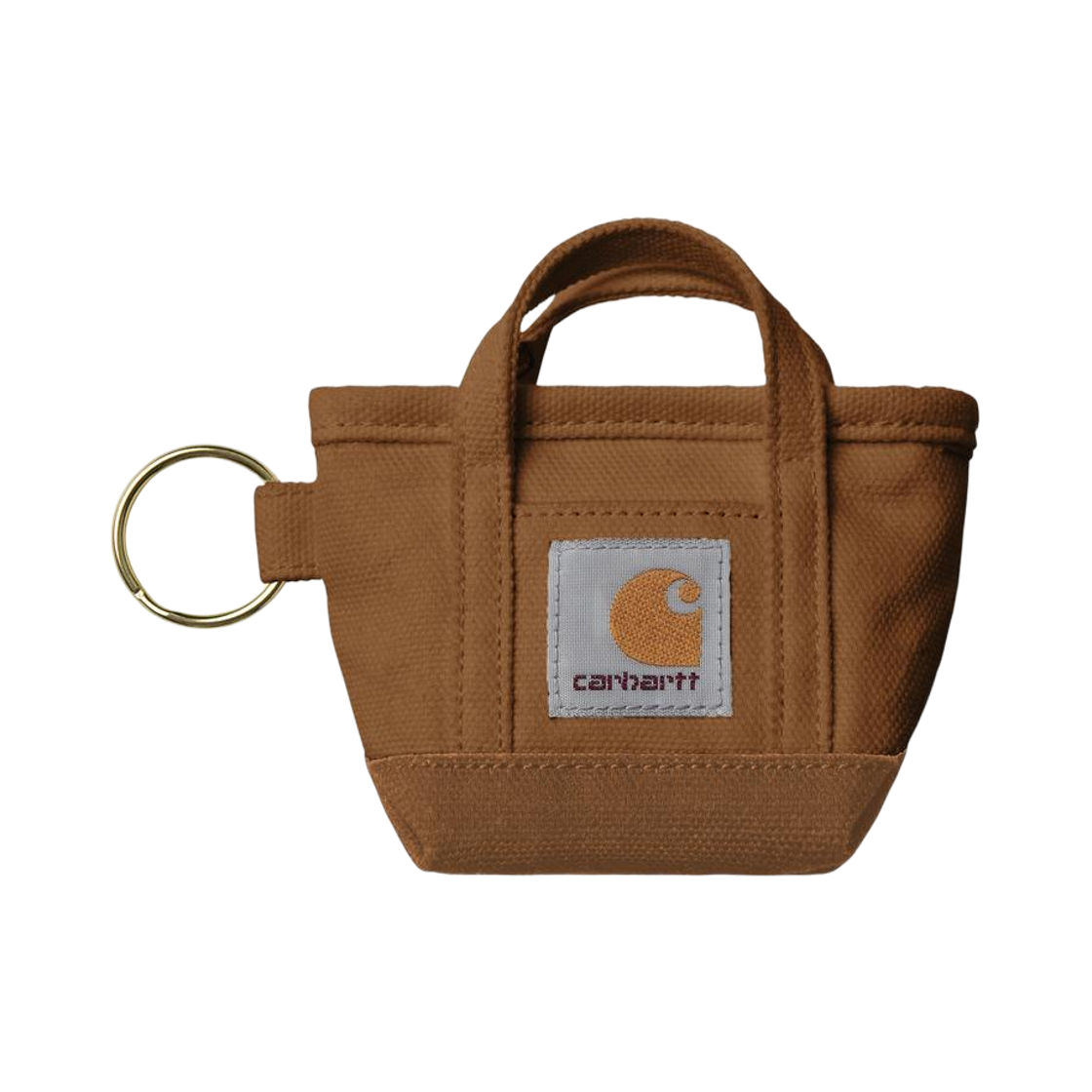 I036418-HZ-XX Carhartt WIP Mini Tote Bag Keychain Hamilton Brown