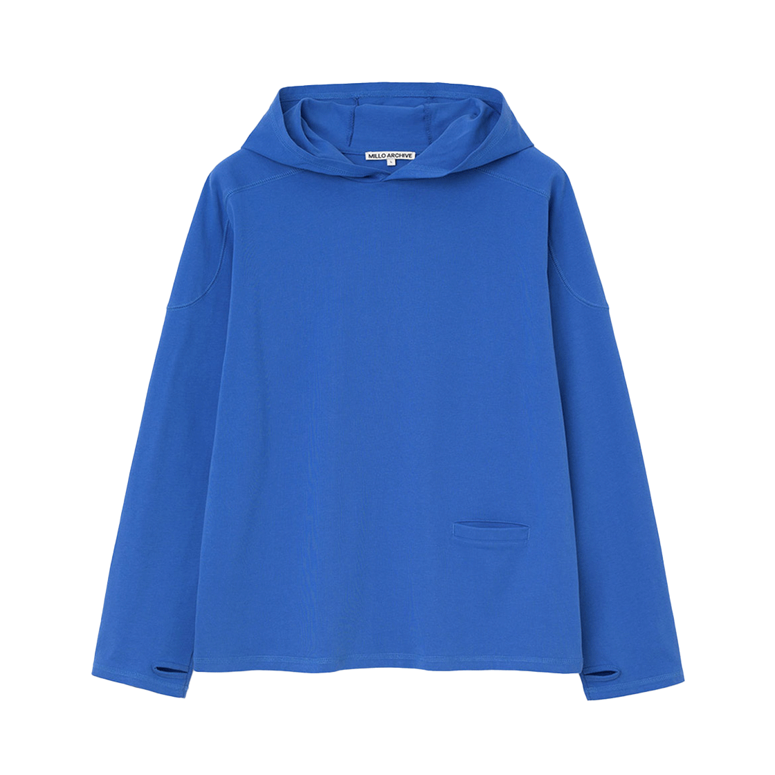 ML735CTB Millo Archive Disloc Long Sleeve Hoodie Cobalt Blue