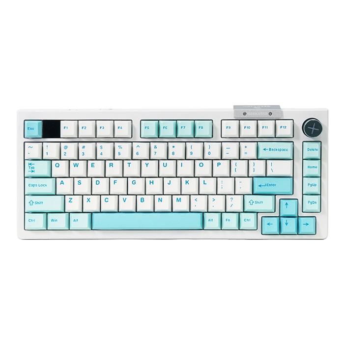 긱스타 JK07 PBT 유무선 RGB 탑 마운트 게이밍 기계식 키보드,에메랄드 바다(Geekstar JK07 Wireless RGB PBT Mechanical Keyboard (Emerald Sea))