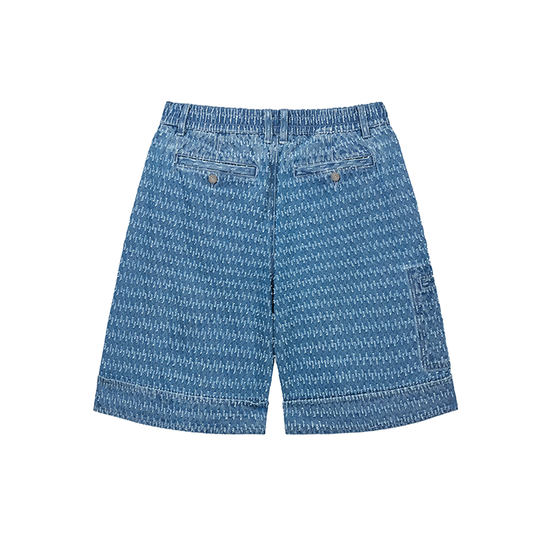 지오송지오 컬렉션 부클 데님 쇼츠 블루 BI3PT321BL(ZIOSONGZIO COLLECTION Boucle Denim Shorts Blue) - 2