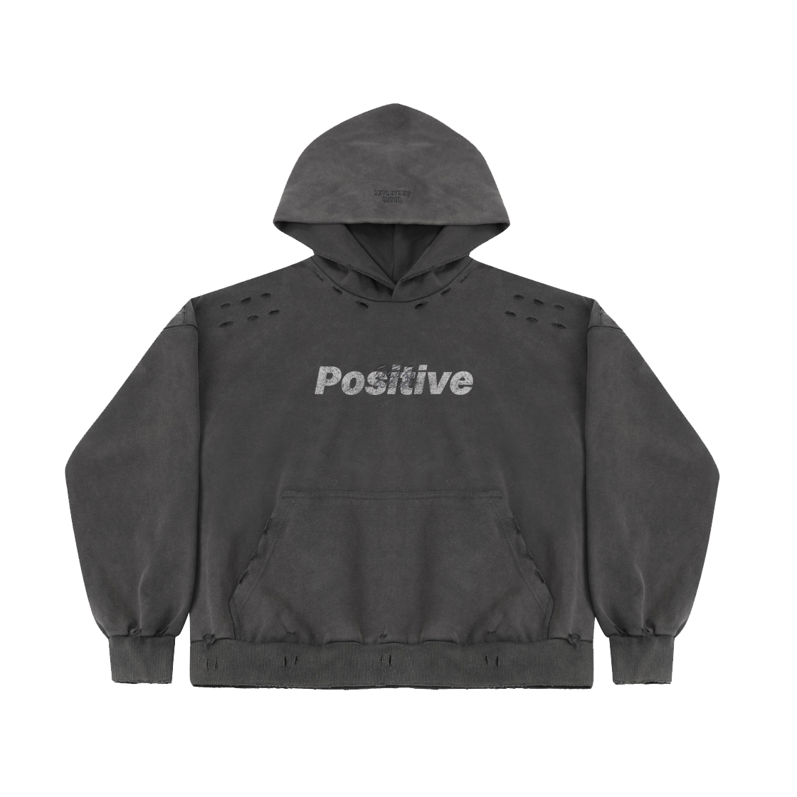 러브러브러브 PS 비 포지티브 빈티지 후드탑 차콜(LUVLUVLUV PS Be Positive Vintage Hood Top Charcoal)
