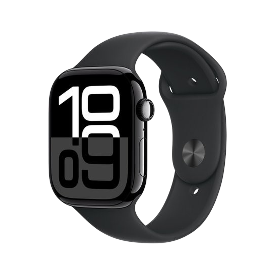 애플 워치 10 46mm GPS 제트 블랙 알루미늄 케이스 스포츠 밴드 M/L 블랙 (국내 정식 발매 제품)(Apple Watch Series 10 46mm GPS Jet Black Aluminium Case with Sport Band M/L Black (Korean Ver.)) - 1