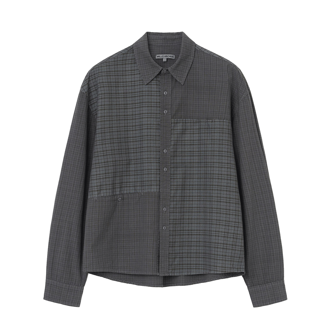 밀로 아카이브 코젤 워시드 체크 셔츠 워시드 차콜(Millo Archive Cozel Washed Check Shirt Washed Charcoal)