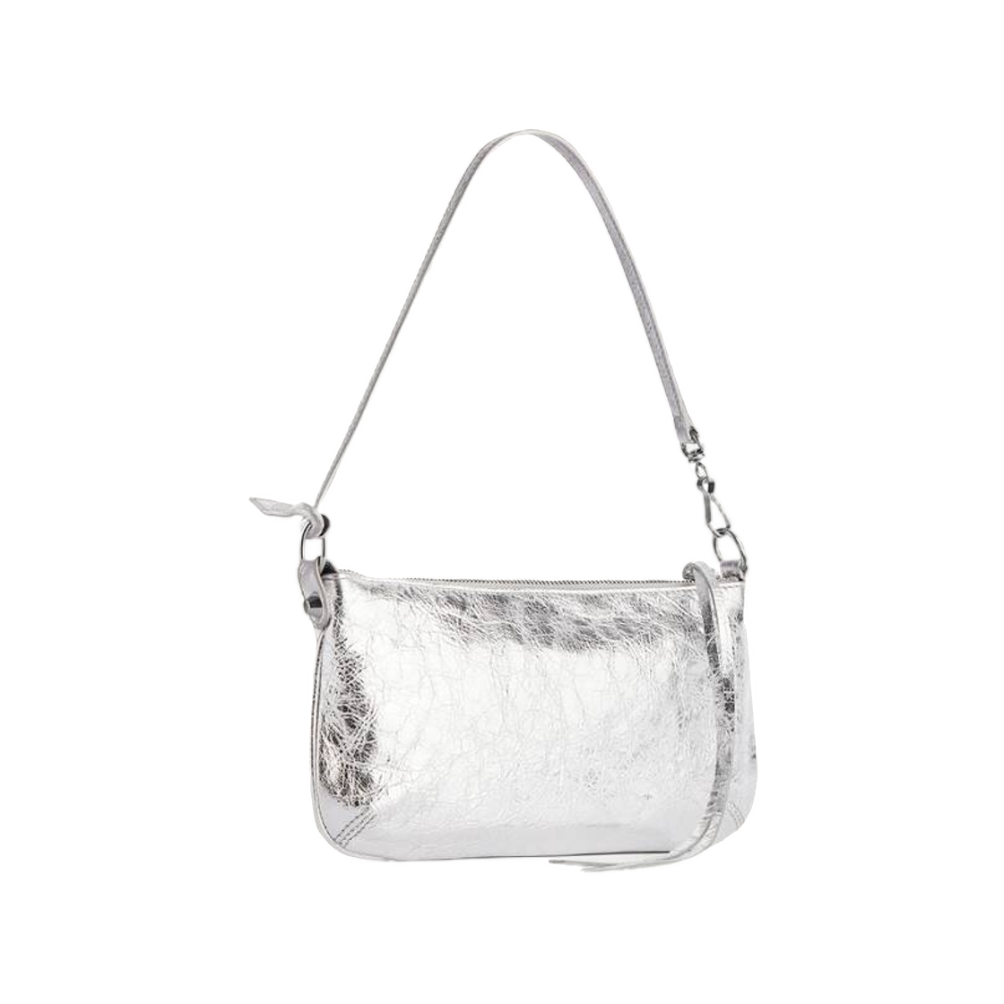 발렌시아가 르 시티 파우치 온 스트랩 실버(Balenciaga Le City Pouch On Strap In Silver) - 3