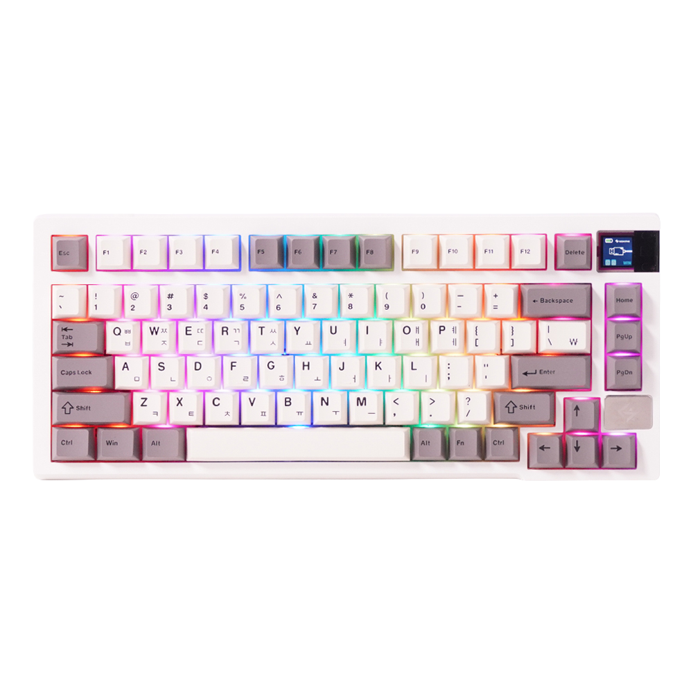 긱스타 JK08 PBT 유무선 RGB 가스켓 게이밍 기계식 키보드 스모크 진주(Geekstar JK08 Wireless Gasket RGB PBT Keyboard Smoke Pearl) - 5