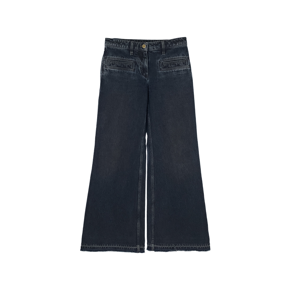 ITNUAKWA3QQL Louis Vuitton LV Rope Signature Flare Denim Pants 36 Deep Blue