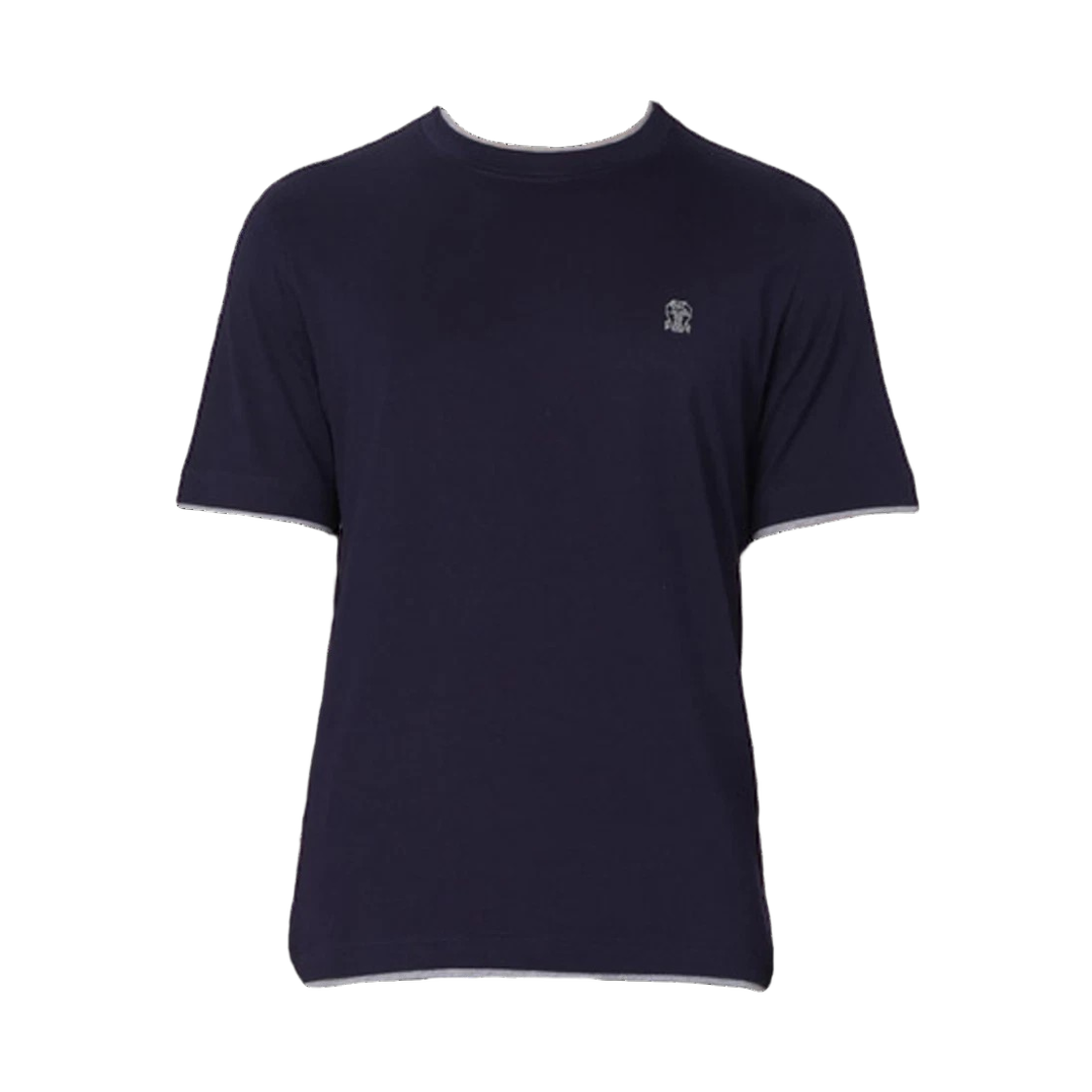 M0B137427G CD325 25S [15% 쿠폰] Brunello Cucinelli Embroidered Logo T-Shirt Cobalt