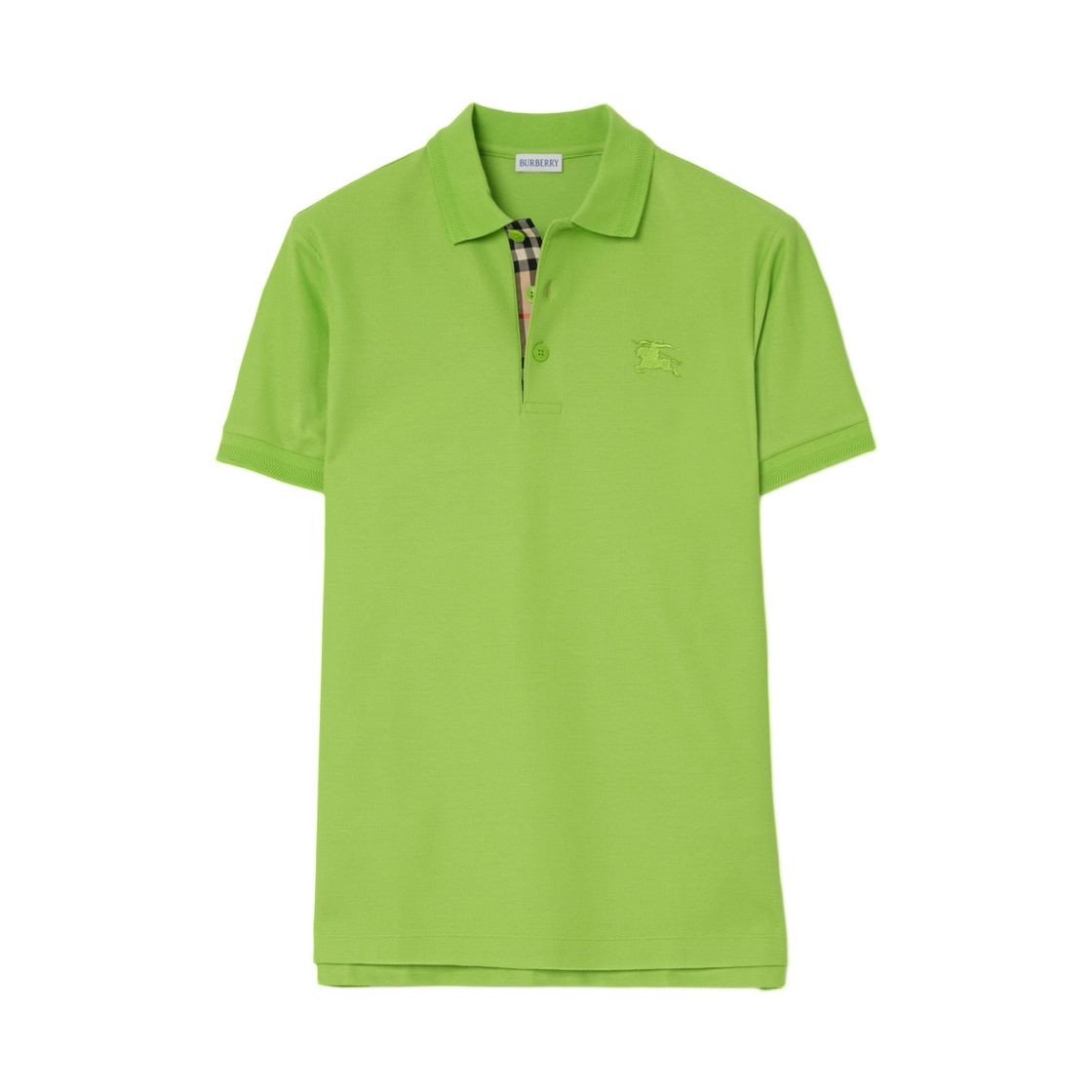 8126919 Burberry Cotton Polo Shirt Calyx Green