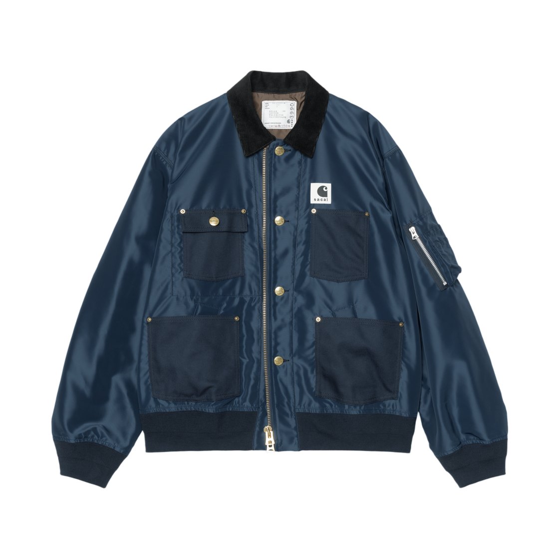 사카이 x 칼하트 WIP 나일론 트윌 X 덕 블루종 사카이 블루(Sacai x Carhartt WIP Nylon Twill X Duck Blouson Sacai Blue)
