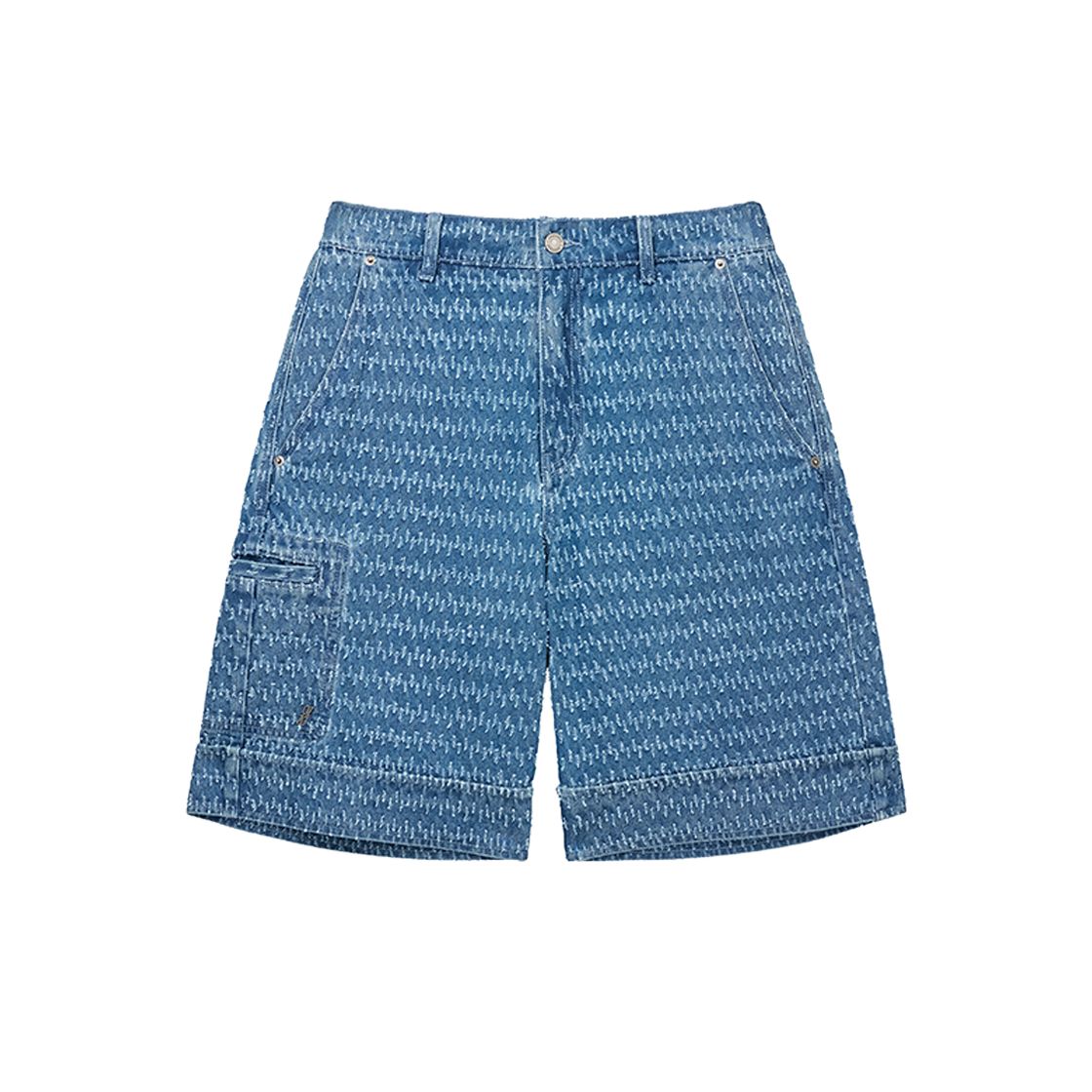 BI3PT321BL ZIOSONGZIO COLLECTION Boucle Denim Shorts Blue