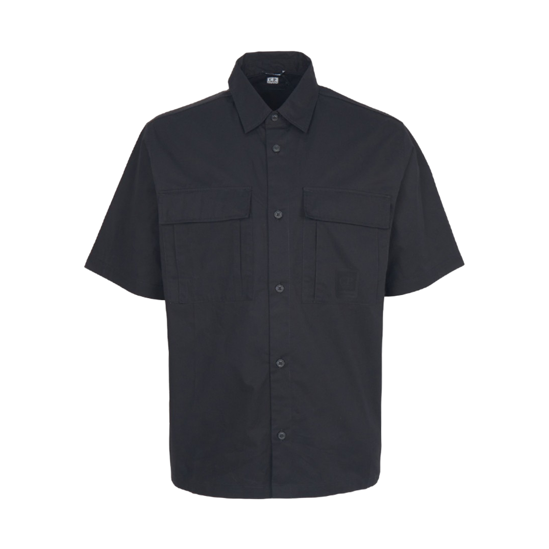 20CLSH023A006472A999 C.P. Company Gabardine Short Sleeve Shirt Black - 26SS