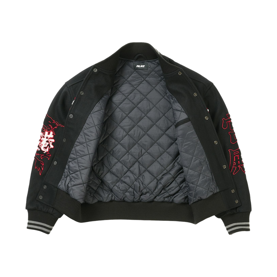 팔라스 홍콩 바시티 자켓 블랙 - 26SS(Palace Hong Kong Varsity Jacket Black - 26SS) - 2