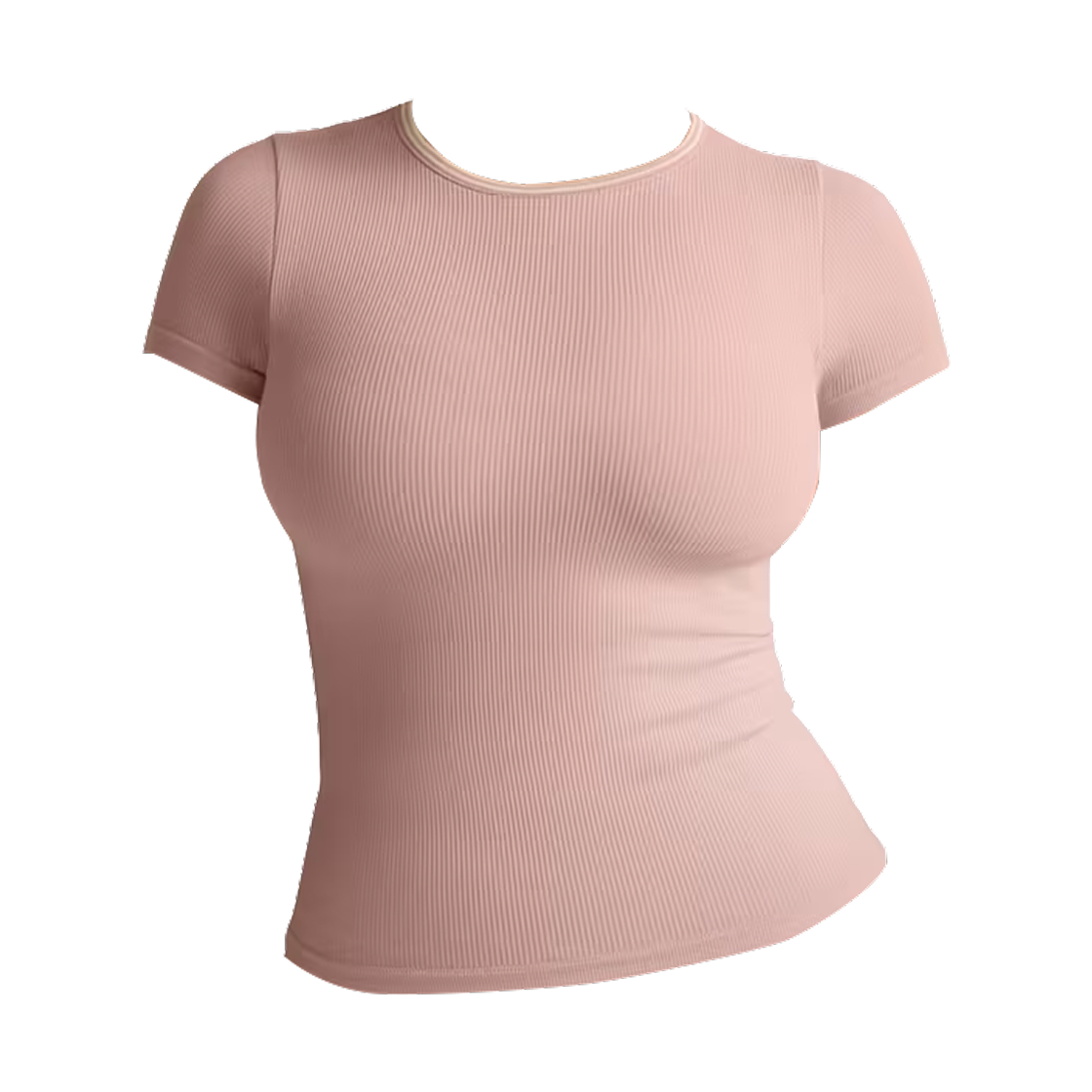 (W) 나이키스킴스 골지 심리스 반팔 탑 NSKM 히말라얀 NSKM 에크루((W) NikeSKIMS Ribbed Seamless Short-Sleeve Top NSKM Himalayan NSKM Ecru) - 1