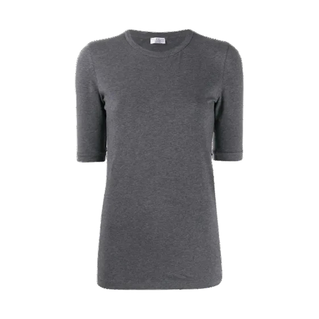 M0T18B0160 C080 25S [15% 쿠폰] (W) Brunello Cucinelli Monili Trim Cotton T-Shirt Grey