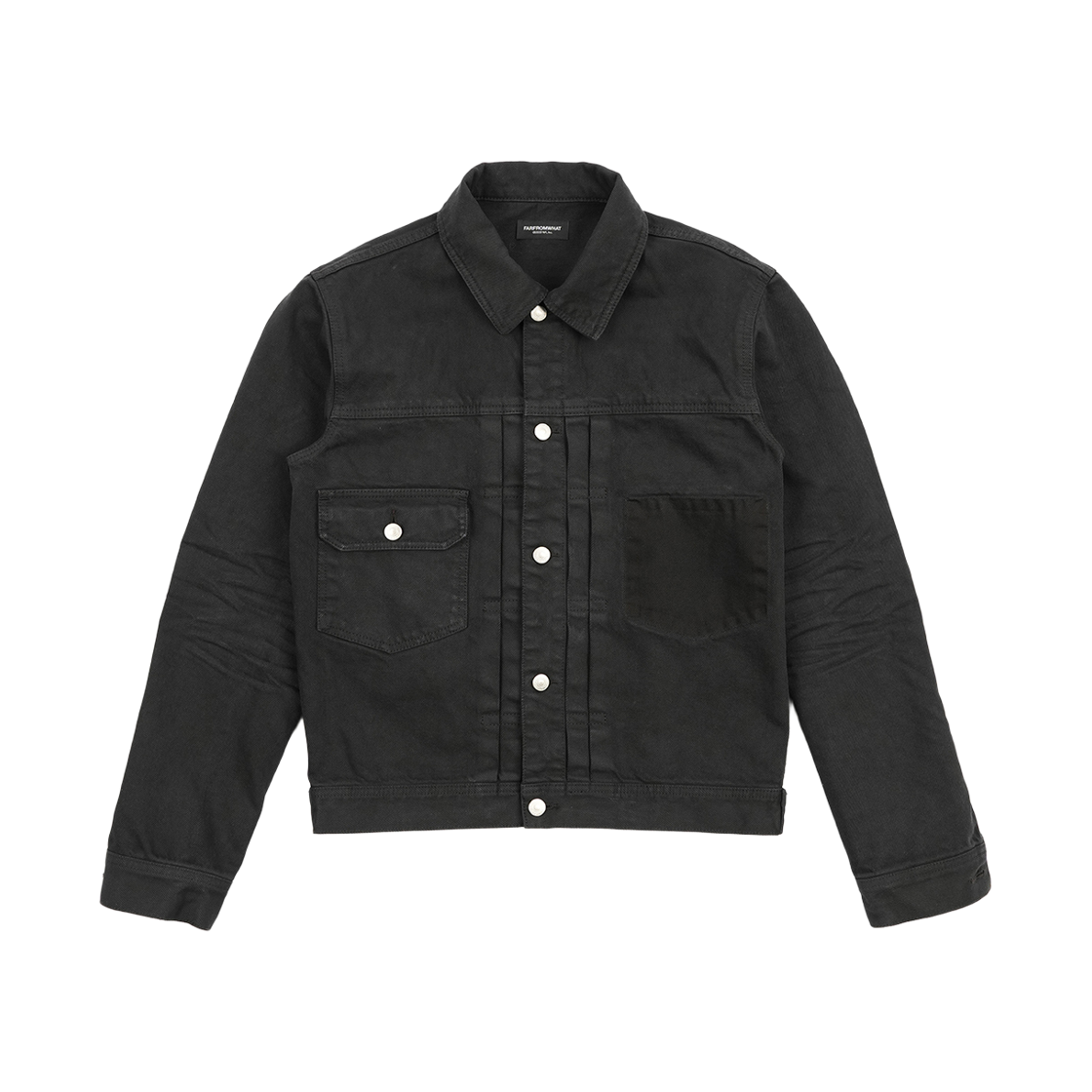 [더블적립]파프롬왓 파 패널 트러커 재킷 블랙([더블적립]Farfromwhat Far Panel Trucker Jacket_Black)
