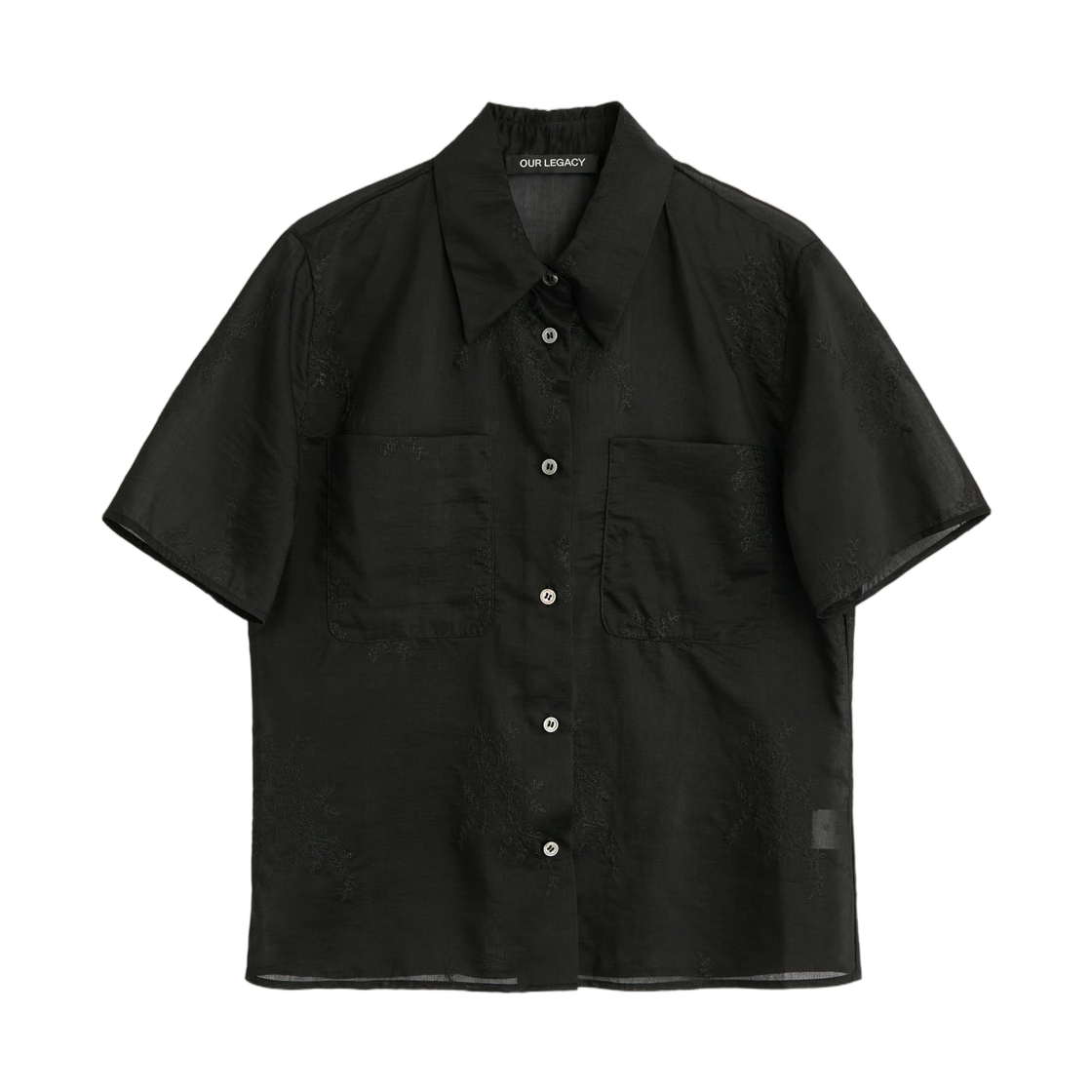 W2262XNB (W) Our Legacy X-Ray Shirt Noir Bloom Ethereal Veil