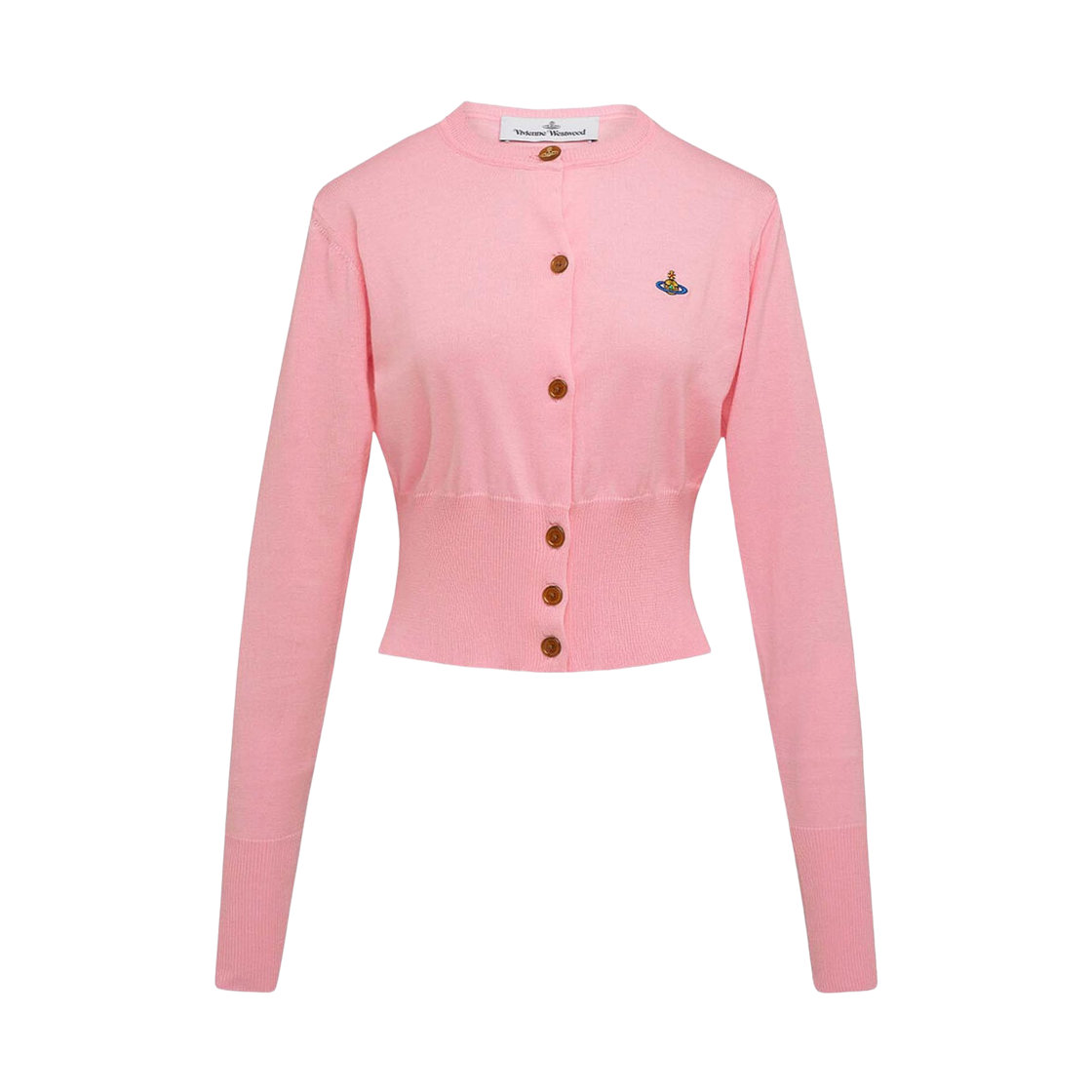 1803002U-Y001A-G401 (W) Vivienne Westwood Bea Cropped Cardigan Pink
