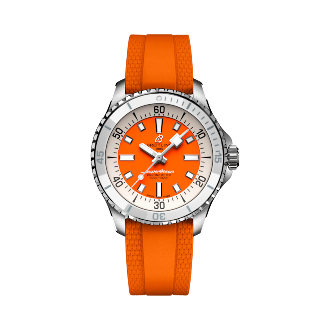 A17377211O1S1 Breitling Superocean Automatic 36mm Tangerine Rubber Orange