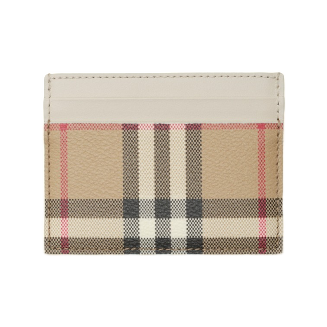 8125140 Burberry Check Card Case Archive Beige Soap Beige