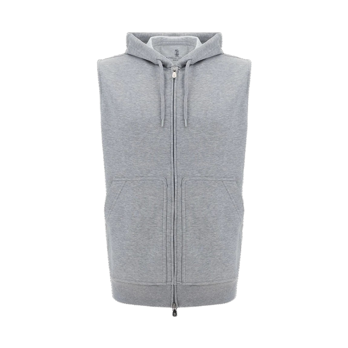 MM8319079G C1252 25S [15% 쿠폰] Brunello Cucinelli Cotton Hooded Vest Medium Grey