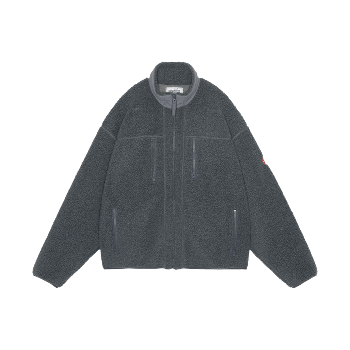 카브엠트 스탠드 칼라 보아 집 업 그레이 - 25FW(Cav Empt Stand Collar Boa Zip Up Grey - 25FW)