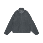 Cav Empt Stand Collar Boa Zip Up Grey - 25FW