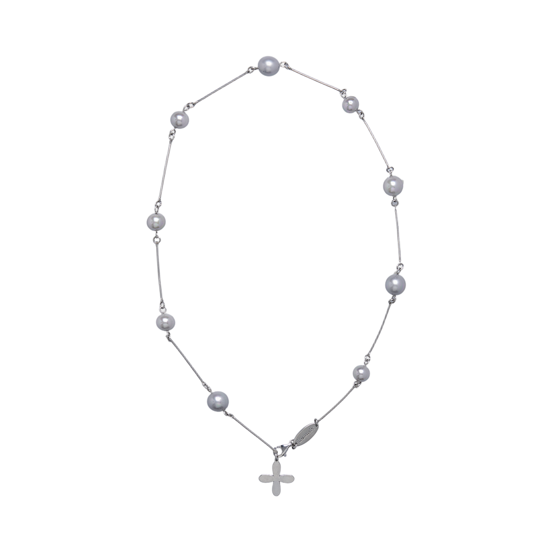 리오므 실버 핵진주 스틱 목걸이(Riomeu Silver Ocean Pear Stick Necklace)