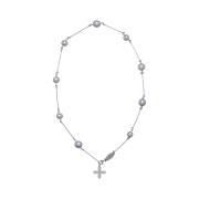 Riomeu Silver Ocean Pear Stick Necklace
