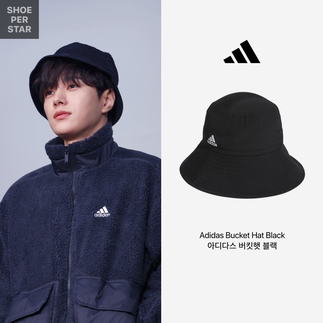 Adidas x Mercedes AMG Petronas F1 Team DNA Bucket Hat Black 착용 스타일 - 2