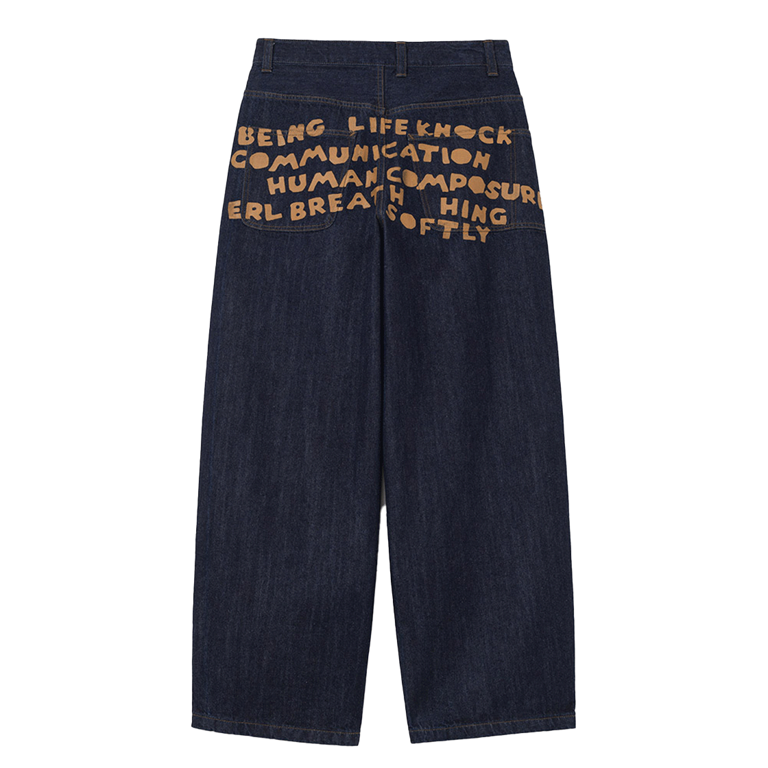 밀로 아카이브 휴먼 타이포 데님 팬츠 데님 블루(Millo Archive Human Typo Denim Pants Denim Blue)