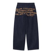Millo Archive Human Typo Denim Pants Denim Blue