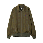 Needles Track Jacket Poly Jacquard Olive