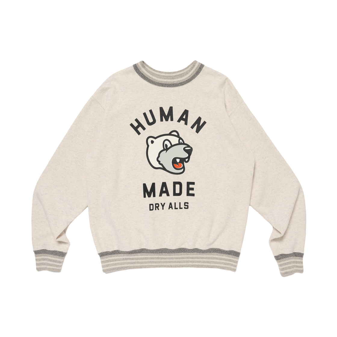 HM31CS021 Human Made Striped Rib Sweatshirt Gray