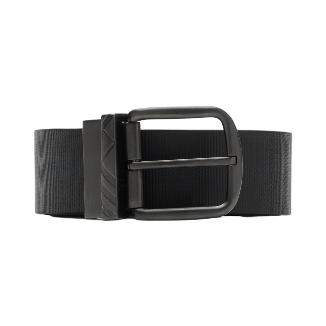8120002 Burberry Reversible Check Pin Belt Black Charcoal Grey