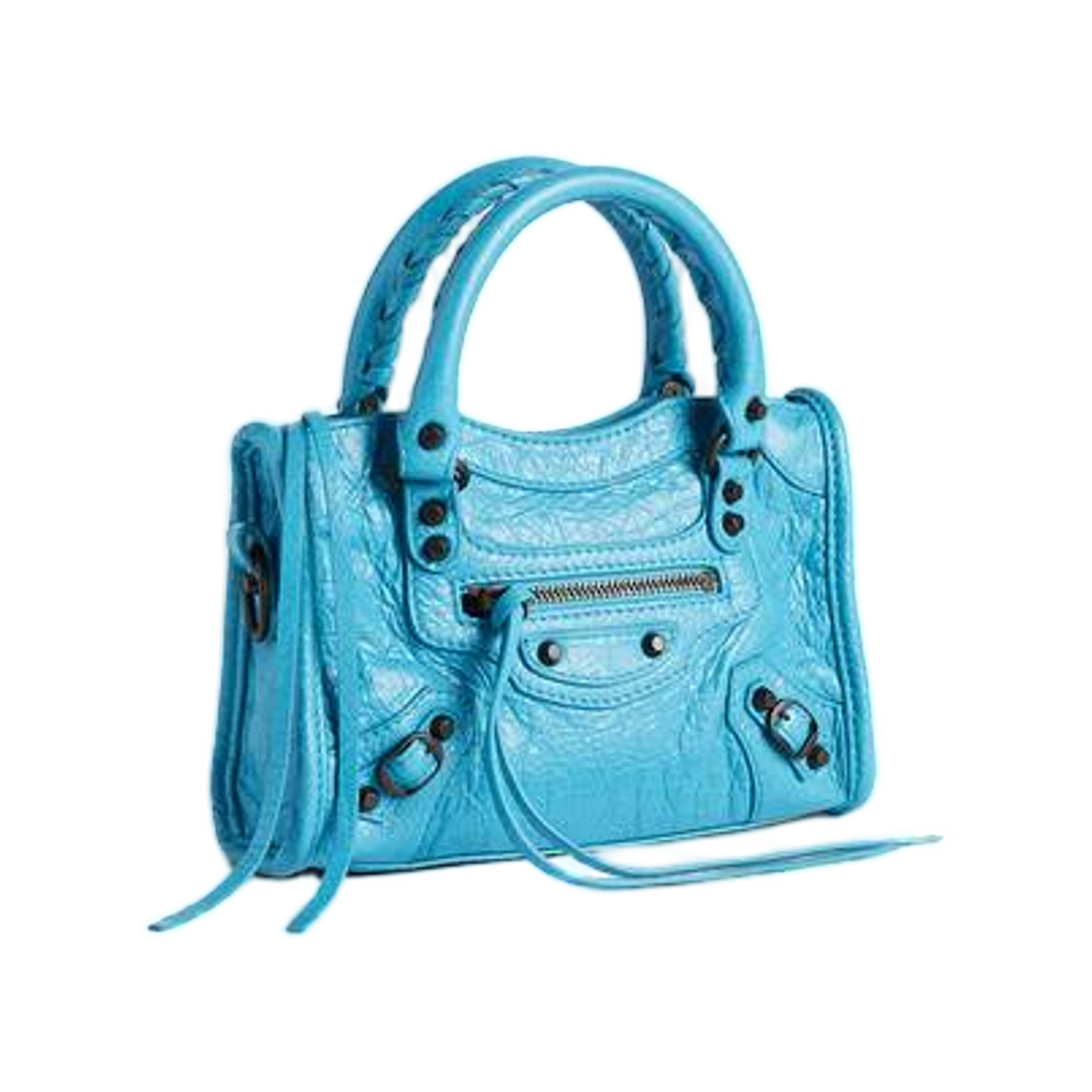 발렌시아가 르 시티 백 나노 블루 시안(Balenciaga Le City Bag Nano In Bleu Cyan) - 2