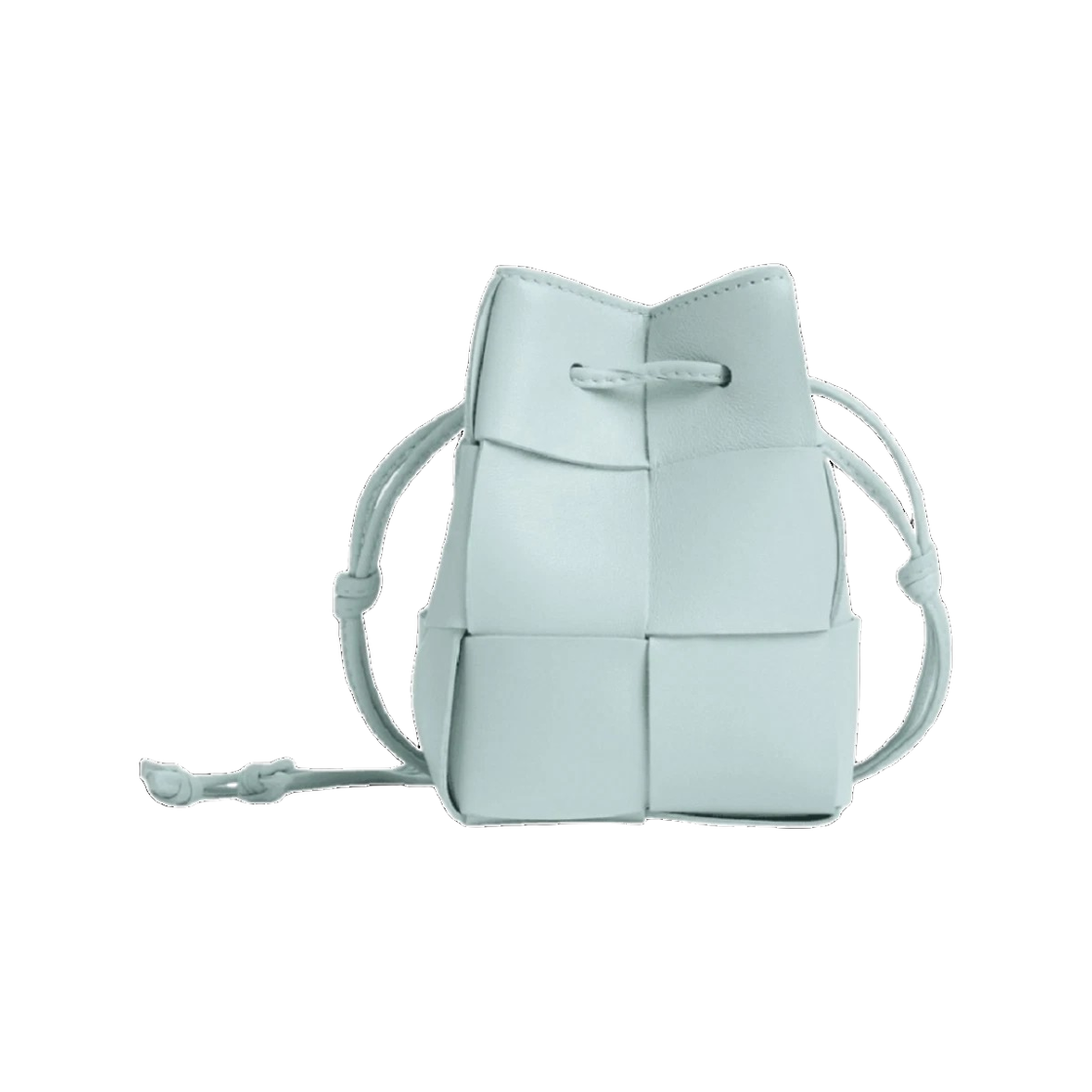 680217 VCQC4 3902 23F [15% 쿠폰] Bottega Veneta Mini Leather Cassette Bucket Bag Teal Washed