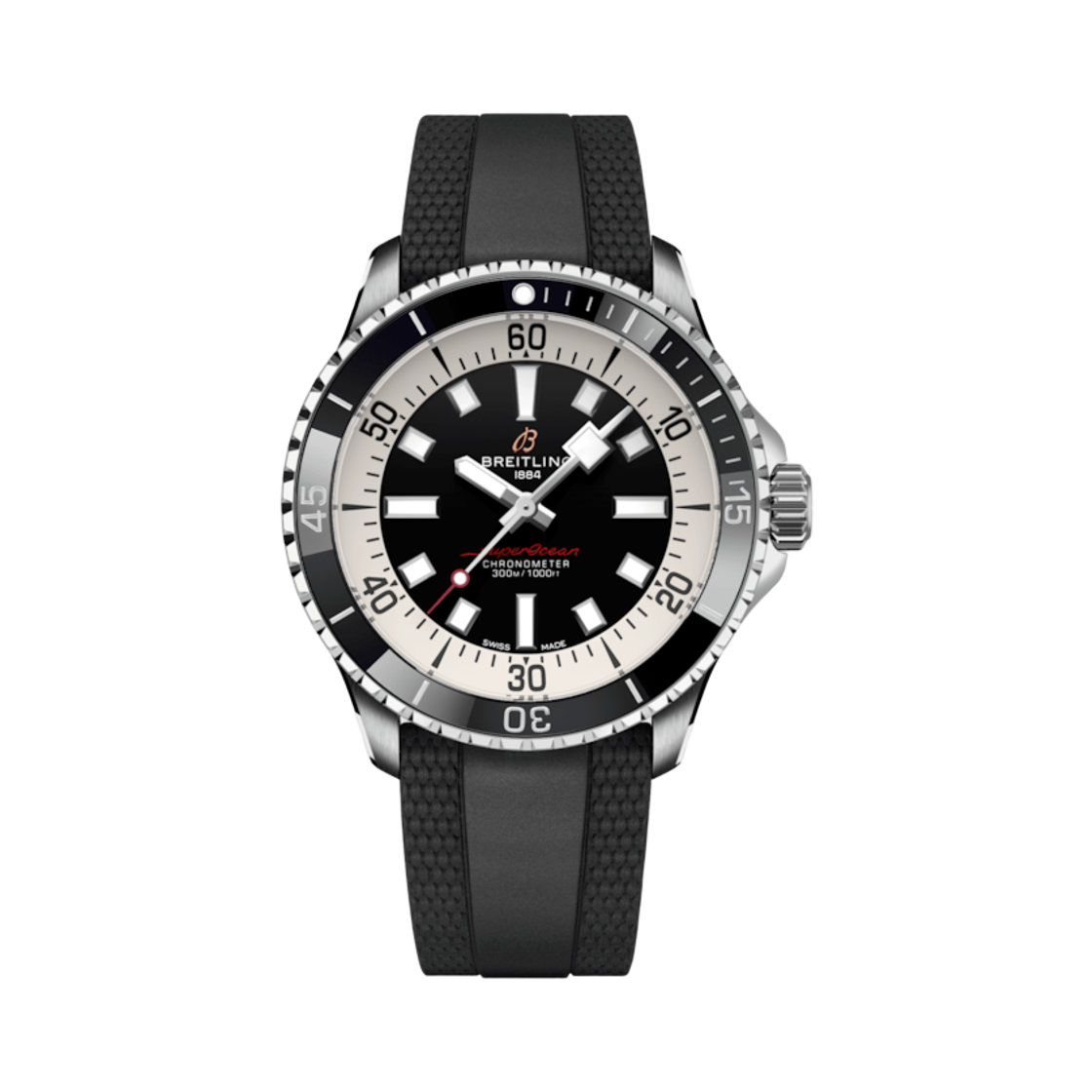 브라이틀링 슈퍼오션 오토매틱 42mm 블랙 러버 블랙(Breitling Superocean Automatic 42mm Black Rubber Black)