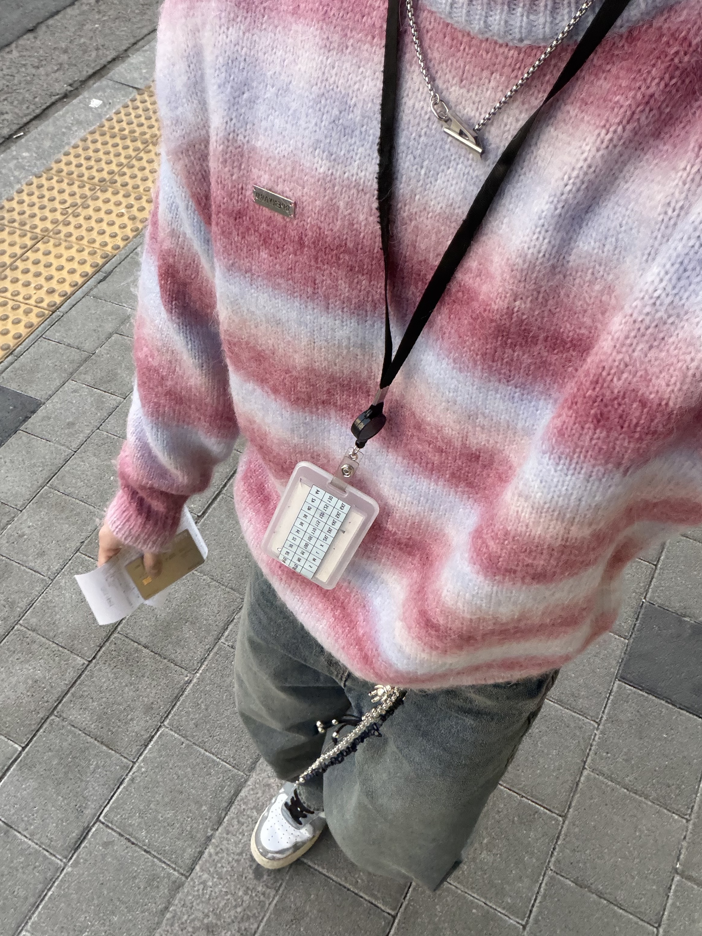 Diesel Dx1477 Stainless Steel Chain Necklace Silver 착용 스타일