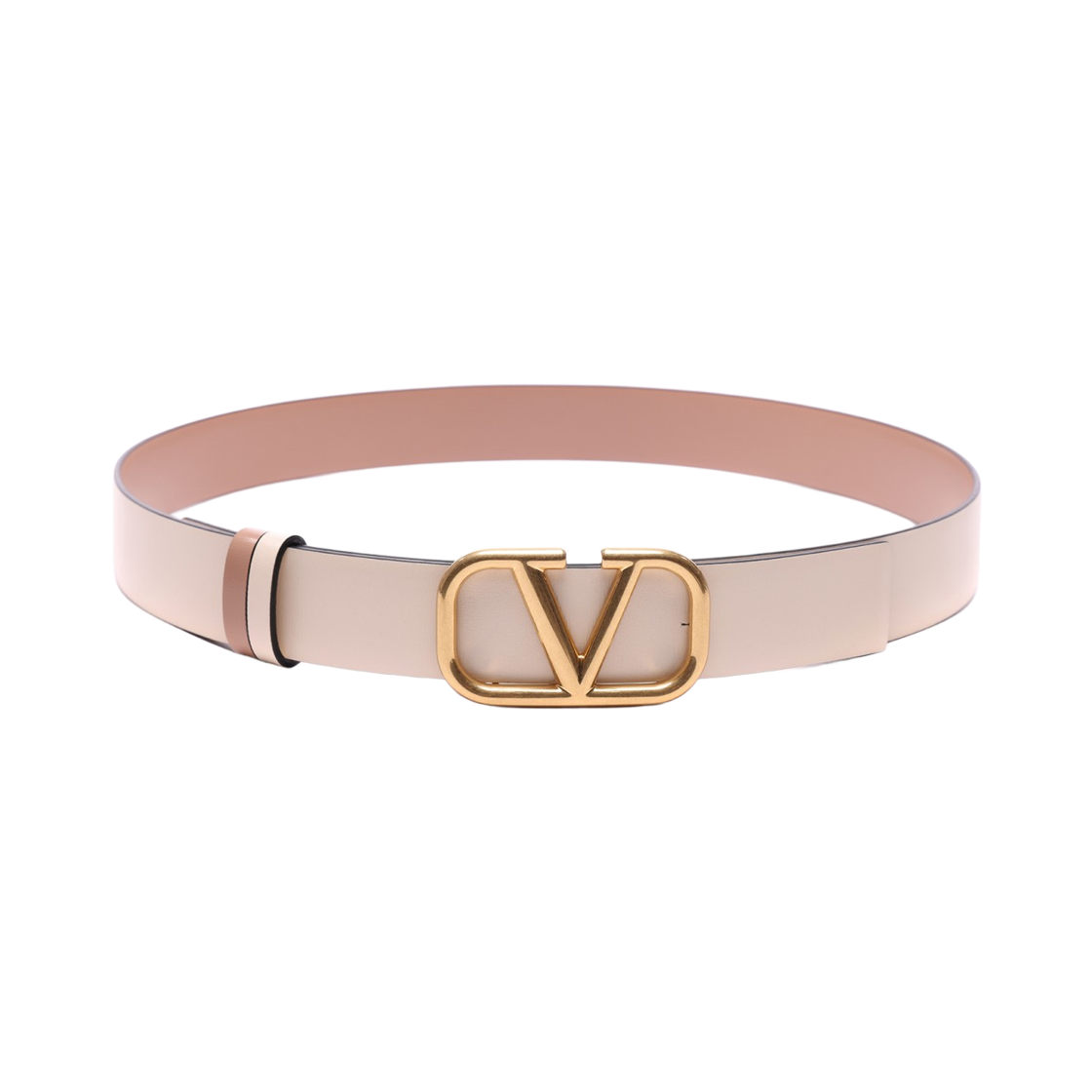4W2T0T15 ZFR C34 24S [15% 쿠폰] (W) Valentino Vlogo Signature Belt Ivory Pink Beige