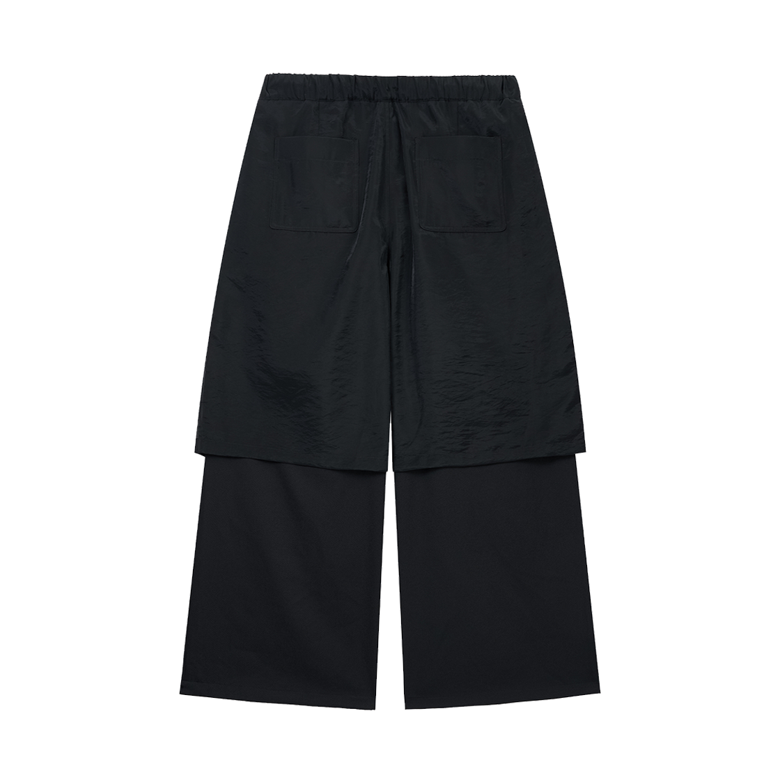 지오송지오 컬렉션 레이어드 와이드 팬츠 블랙 BI2PT203BK(ZIOSONGZIO COLLECTION Layered Wide Pants Black) - 2