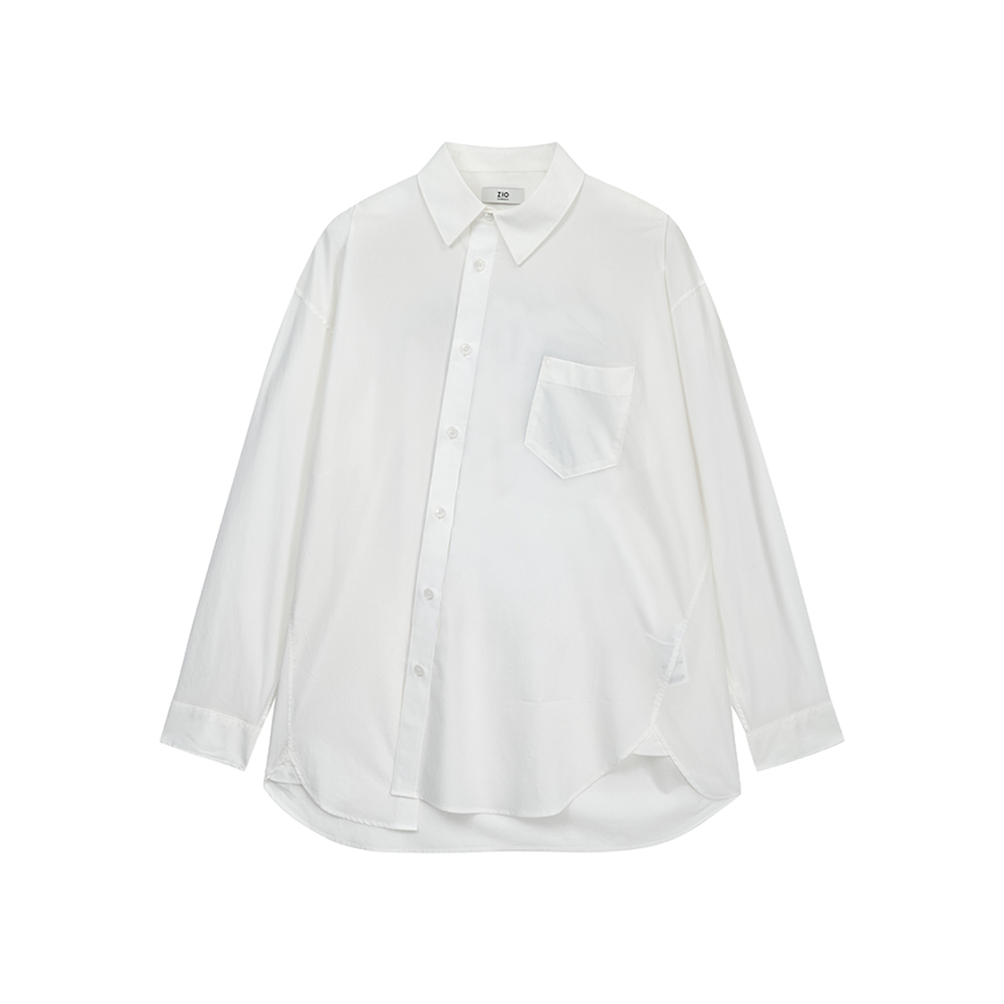 지오송지오 컬렉션 라울뒤피 아트워크 어시메트릭 셔츠 화이트 BI2SH215WH