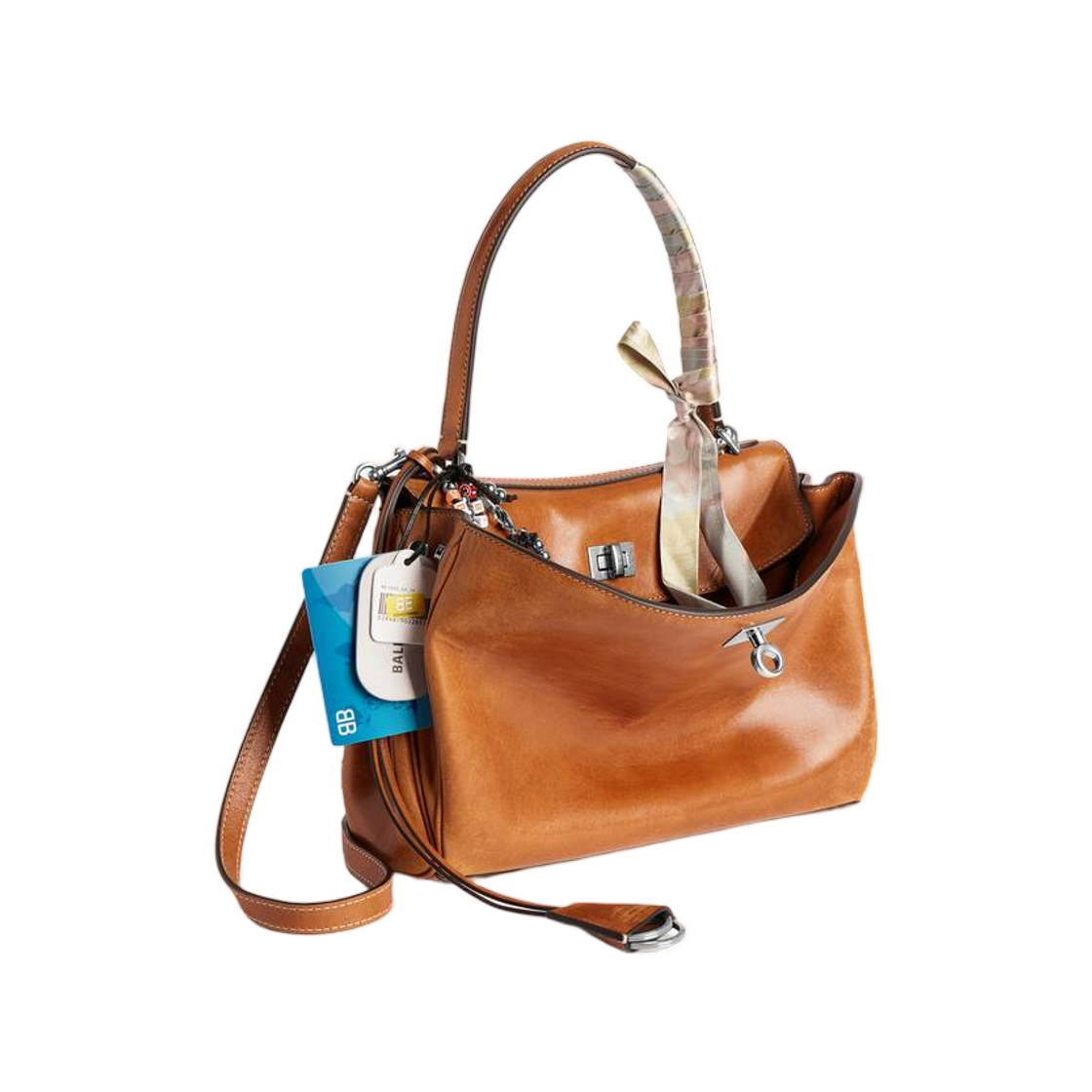 발렌시아가 로데오 핸드백 스몰 참 탄 카우보이(Balenciaga Rodeo Handbag Small With Charms In Tan Cowboy) - 2