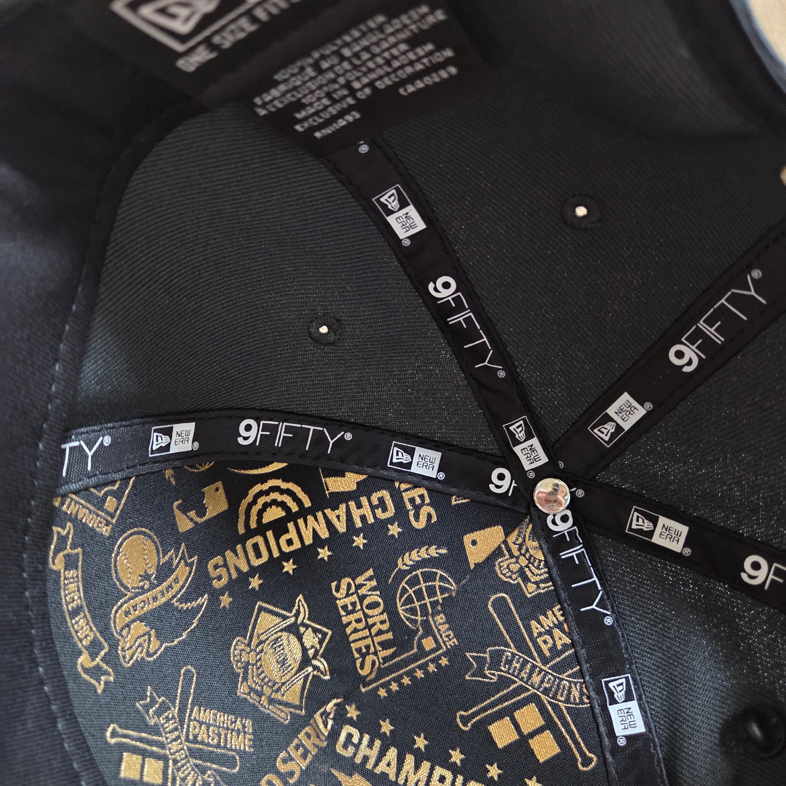 New Era MLB 25 World Series Champion LA Dodgers Parade A-Frame 9Fifty Snapback Steel Clouds 착용 스타일 - 6