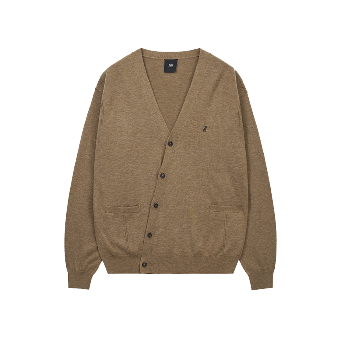 지오송지오 컬렉션 어시메트릭 니트 가디건 베이지 BI2KT206BE